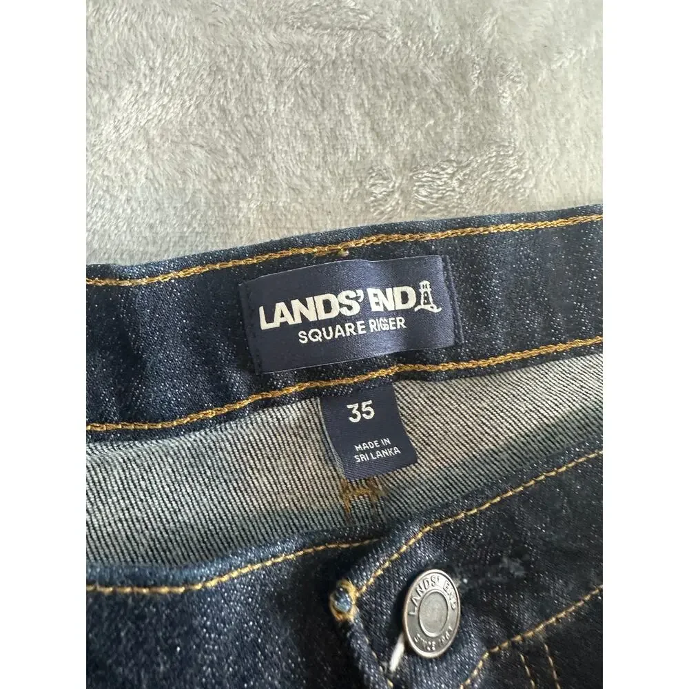 Lands’ End Men’s 5 Pocket Denim Jeans – Traditional Fit – Size 35